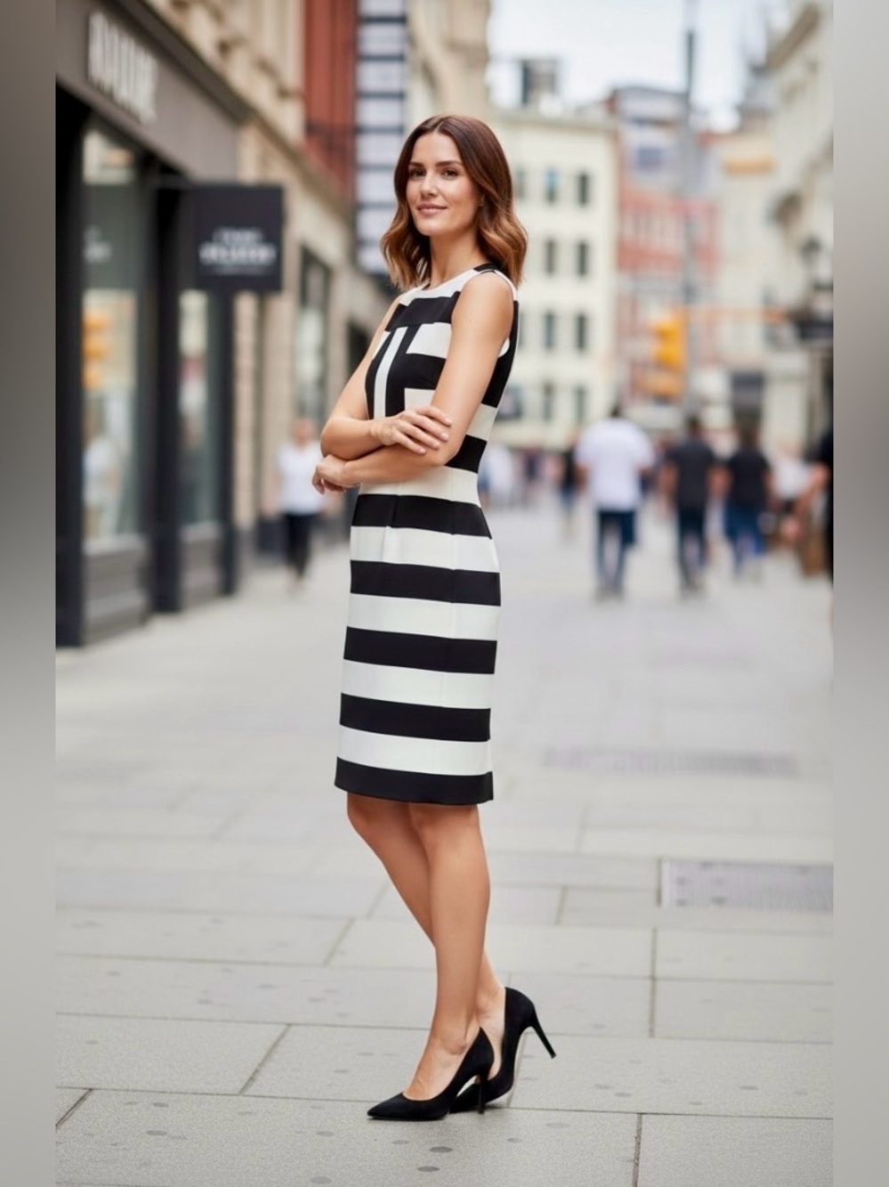 Jaeger Striped Dress - Picture 7 of 17